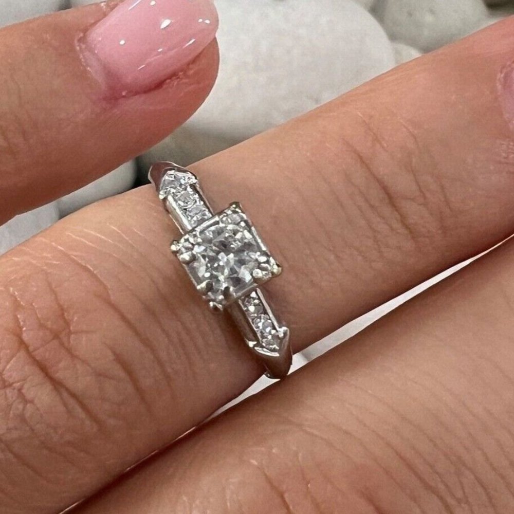JABEL 18K WHITE GOLD DIAMONDS  RING SIZE 4.5 - Picture 3 of 10